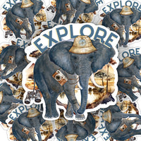 Elephant Explorer Sticker