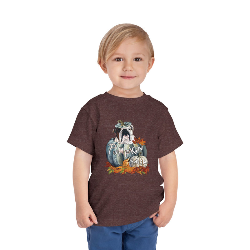 Pumpkin Special Fall Bulldog Toddler Tee