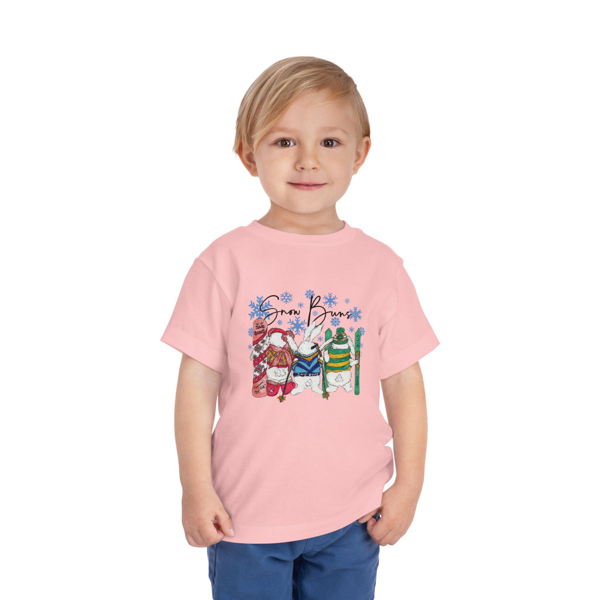 Winter Skiing Snow Bunnies Toddler Tee