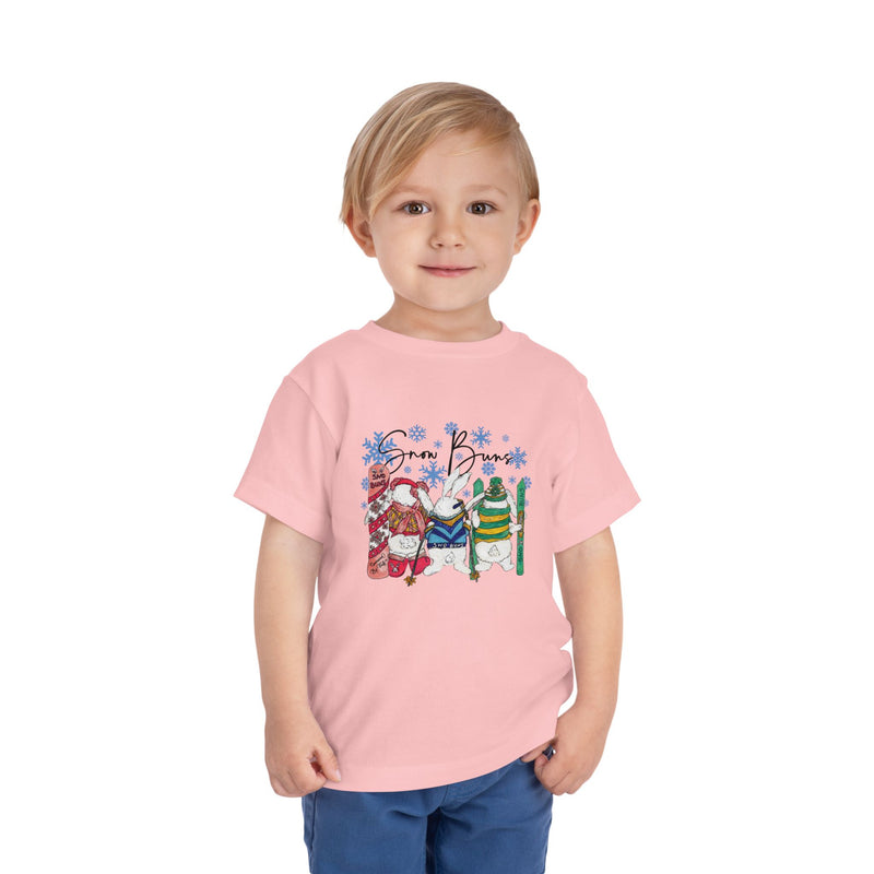 Winter Skiing Snow Bunnies Toddler Tee