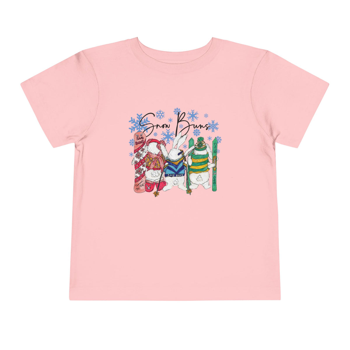 Winter Skiing Snow Bunnies Toddler Tee