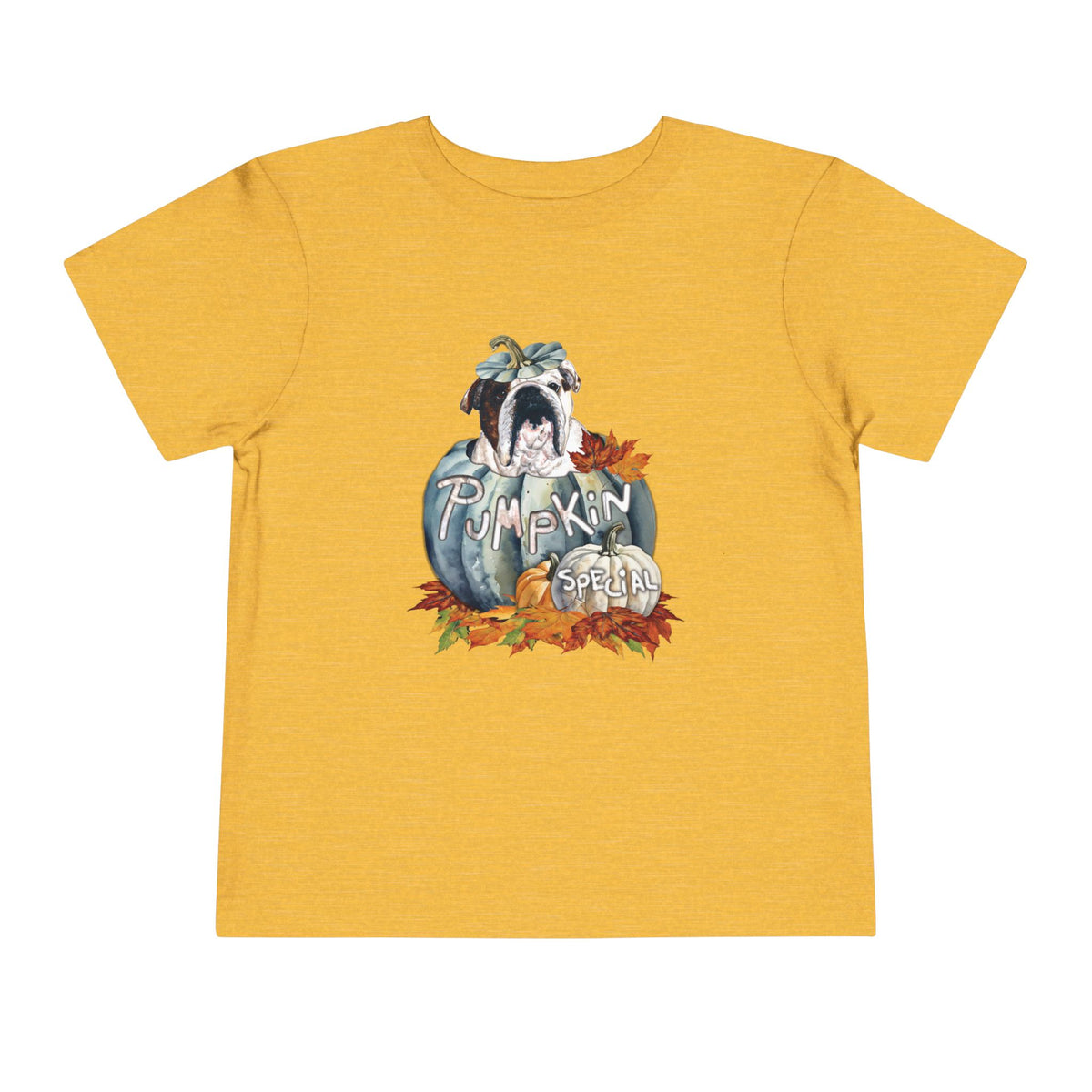 Pumpkin Special Fall Bulldog Toddler Tee