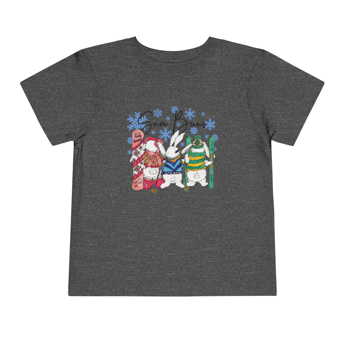 Winter Skiing Snow Bunnies Toddler Tee