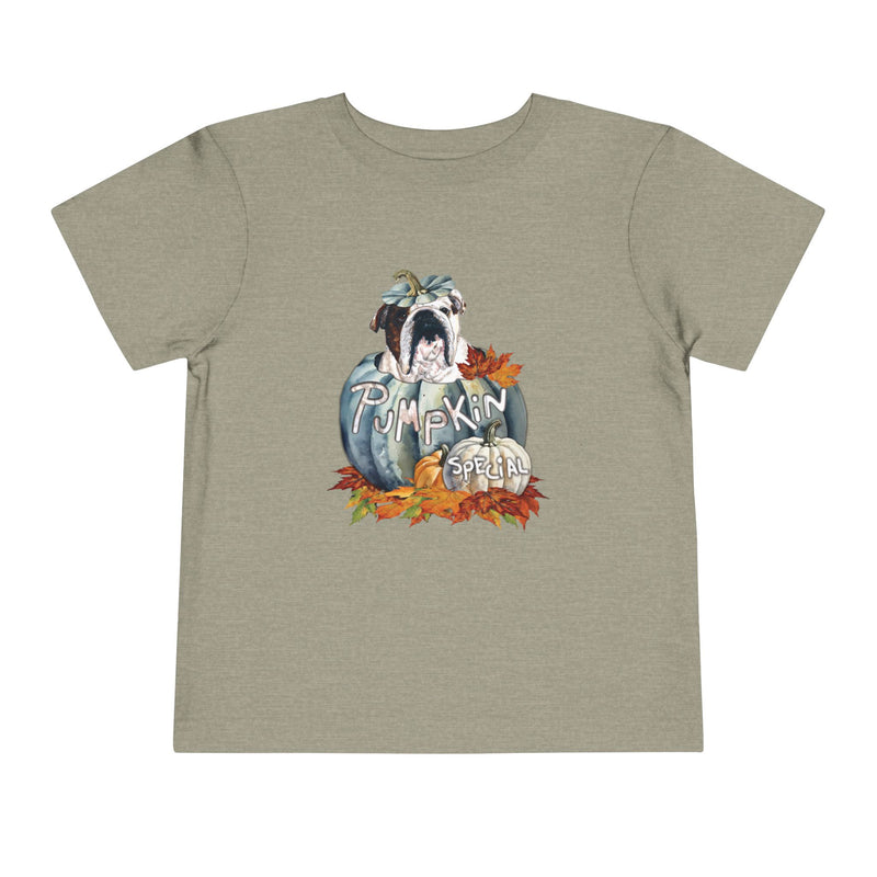 Pumpkin Special Fall Bulldog Toddler Tee