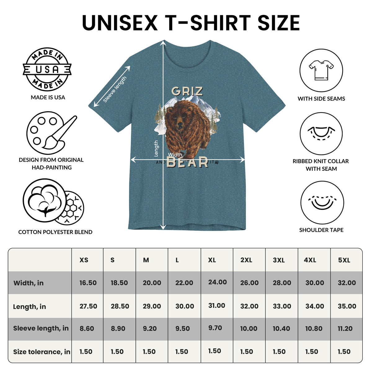 Griz and Bear It Shirt – Funny Mountain Grizzly Tee