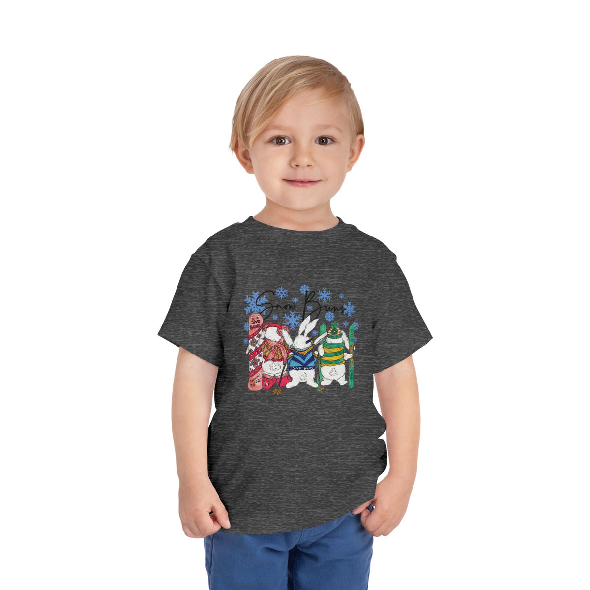 Winter Skiing Snow Bunnies Toddler Tee