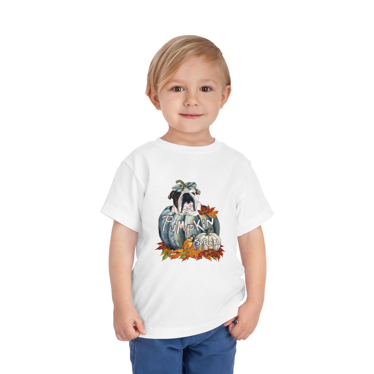 Pumpkin Special Fall Bulldog Toddler Tee