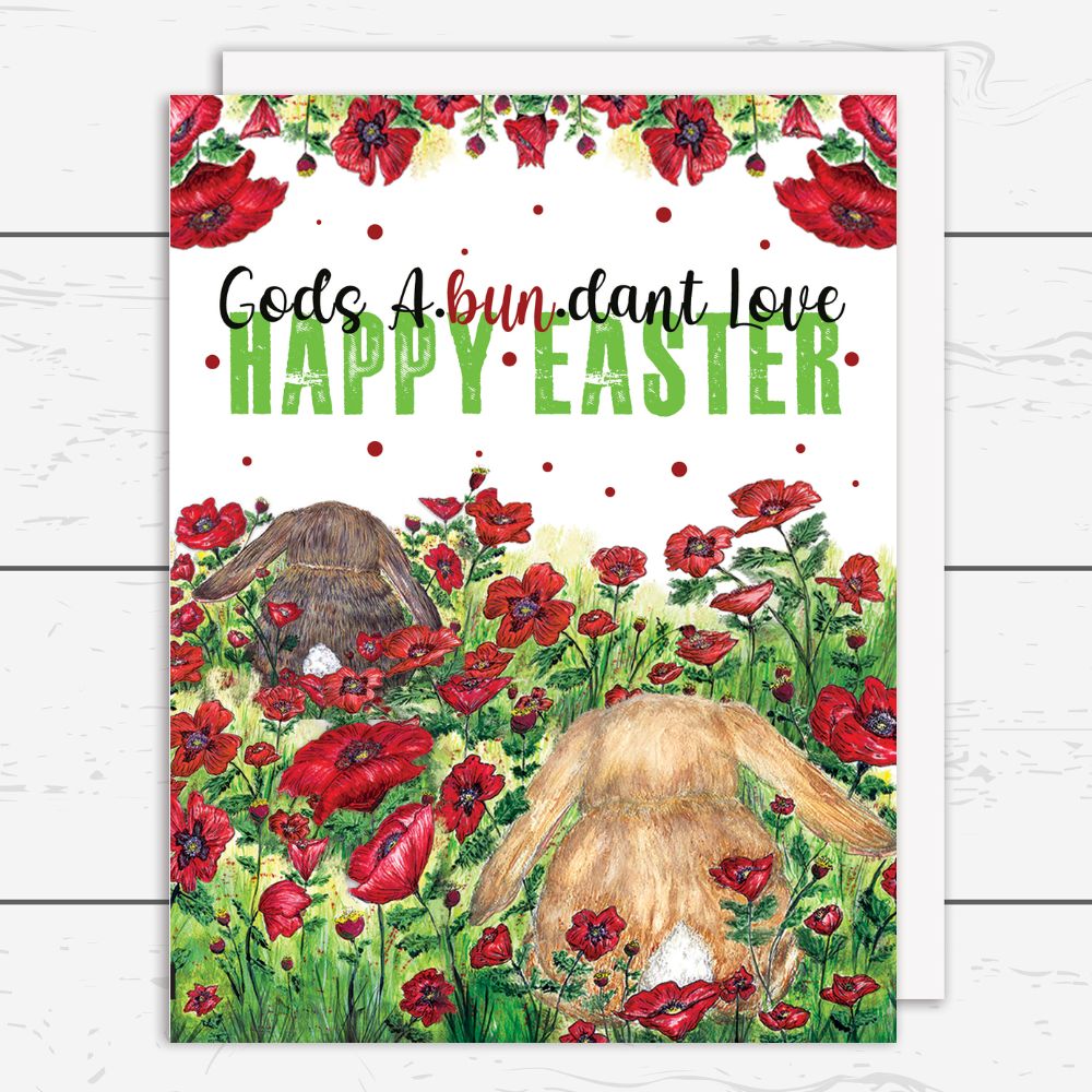 EAS-001 God's A-Bun-Dant Love Easter Card - Wholesale