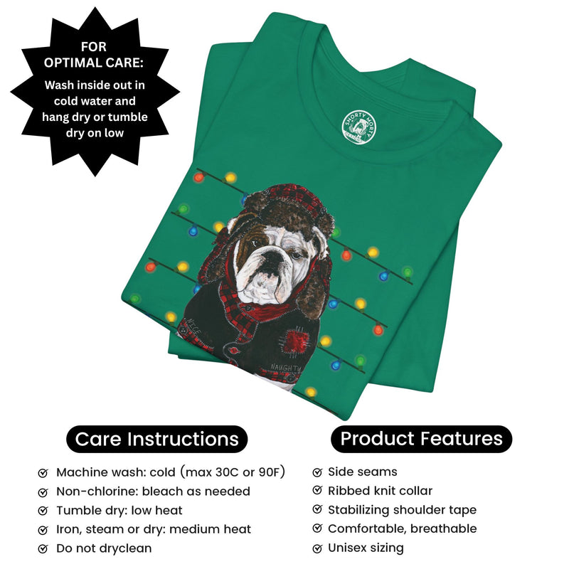 Feliz Naughty Dog – Funny Bulldog Christmas Shirt