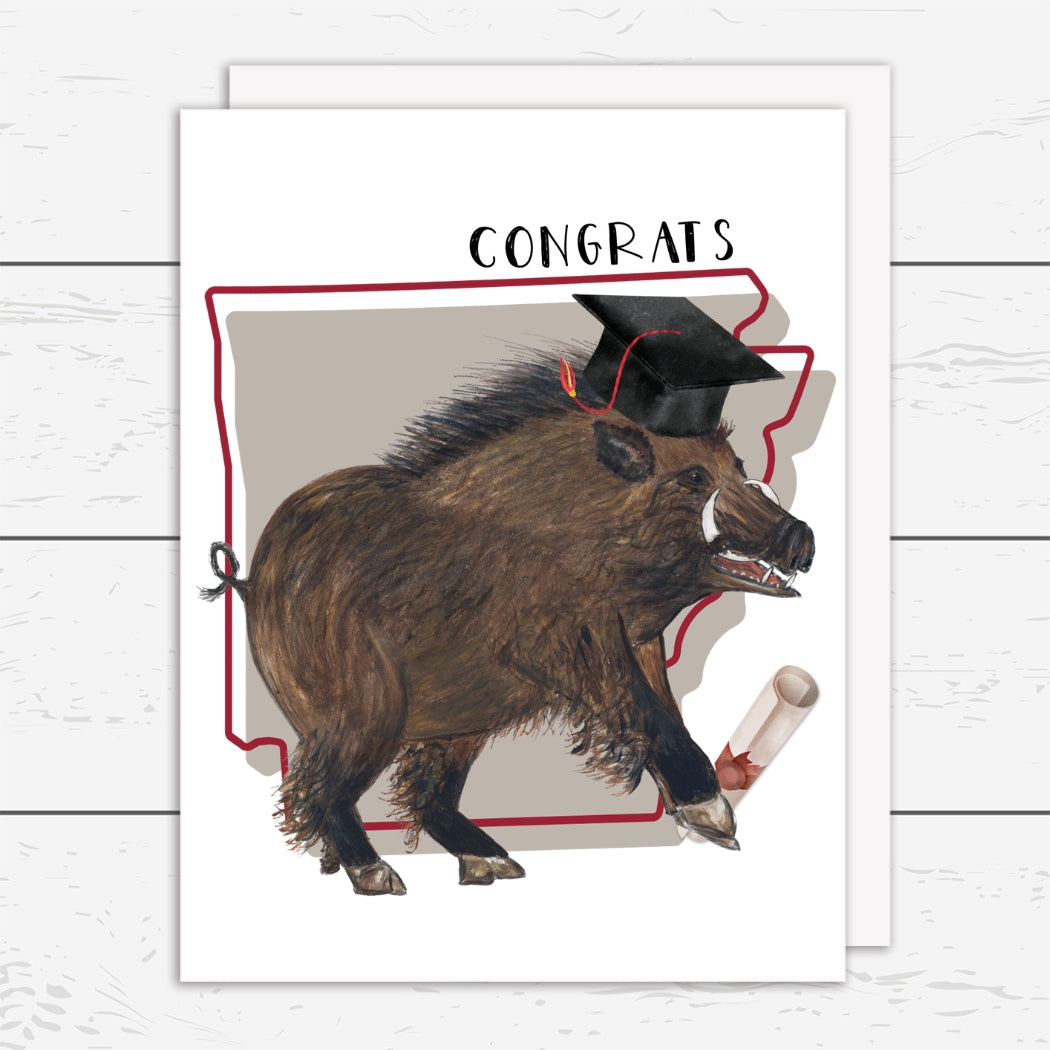 Arkansas Razorback Graduation Card