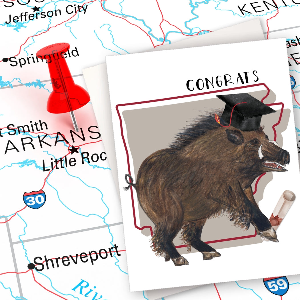 Vector Arkansas Razorback Graduation Congratulations, Razorback Graduates! Arkansas Graduation Card – Snorty ...