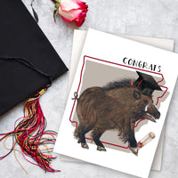 YAY-012 Arkansas Razorback Graduation Card - Wholesale