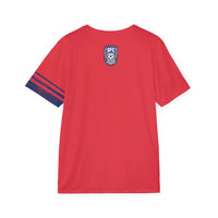 Custom Red & Navy Striped Soccer Jerseys – FC Dallas Inspired