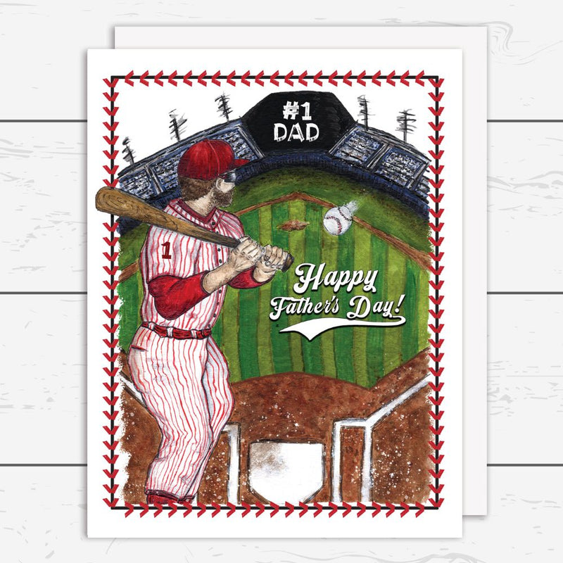 DAD-002 Baseball Father's Day Card - Wholesale