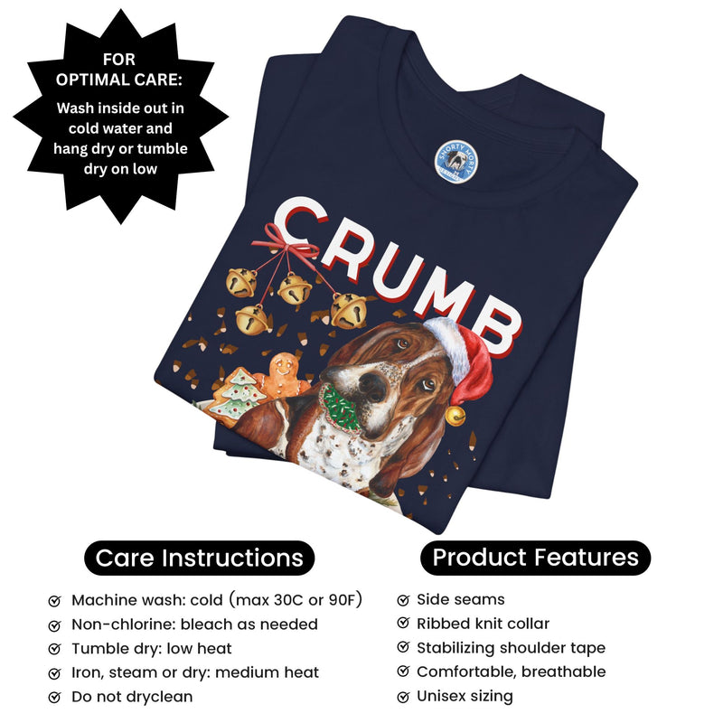 Crumb and Get It – Funny Basset Hound Christmas Cookie Shirt