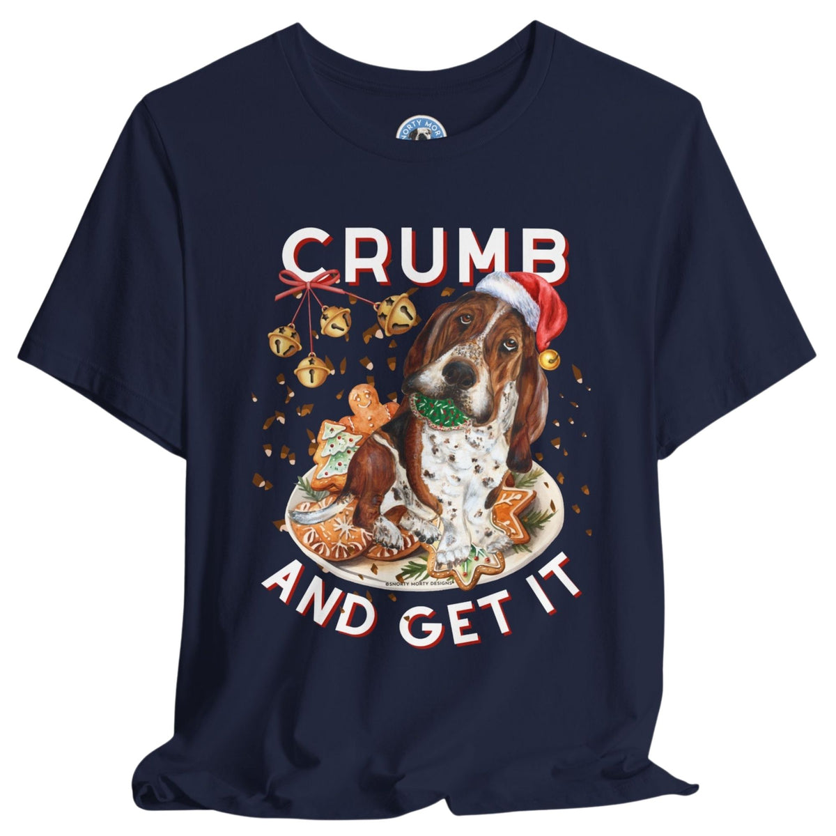 Crumb and Get It – Funny Basset Hound Christmas Cookie Shirt