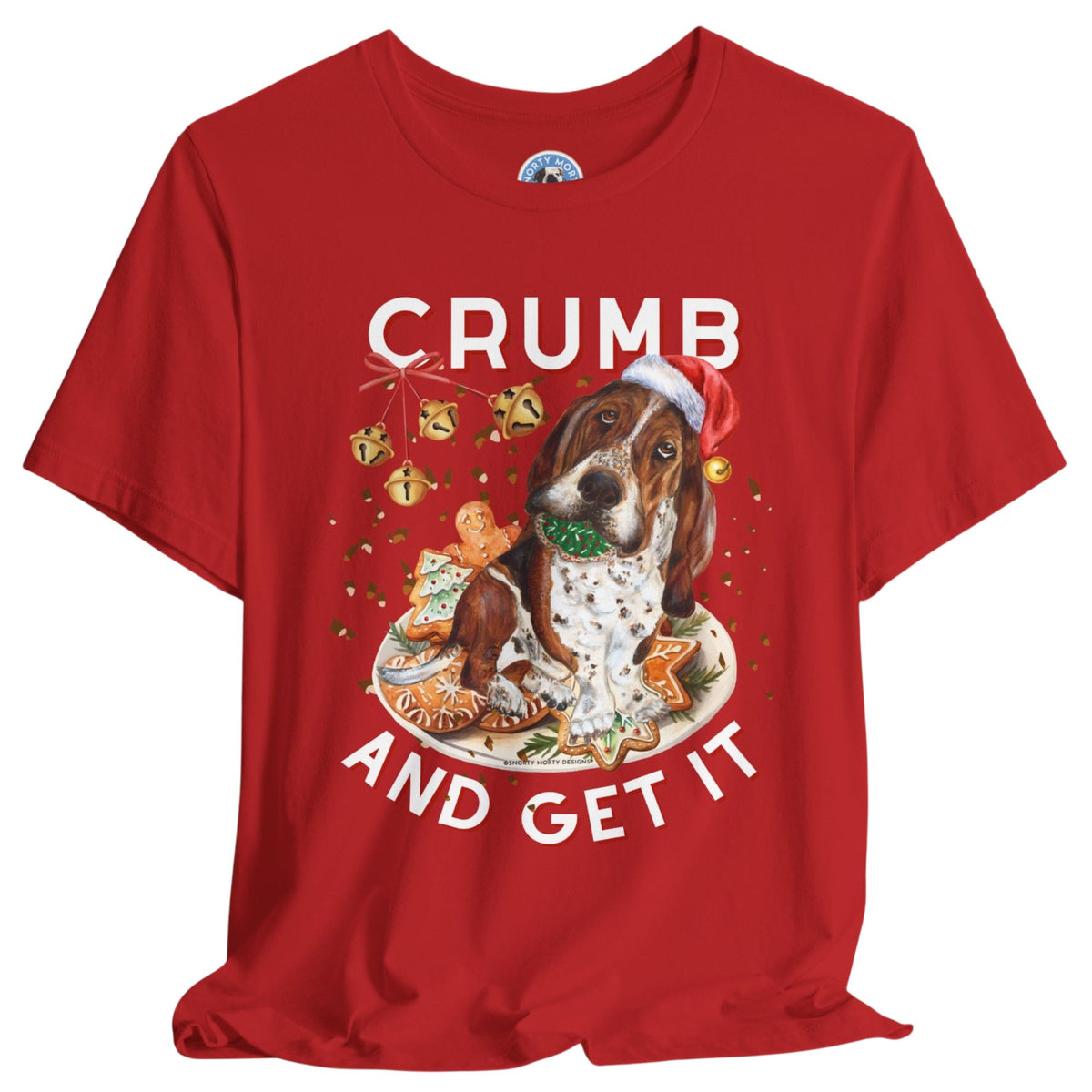 Crumb and Get It – Funny Basset Hound Christmas Cookie Shirt