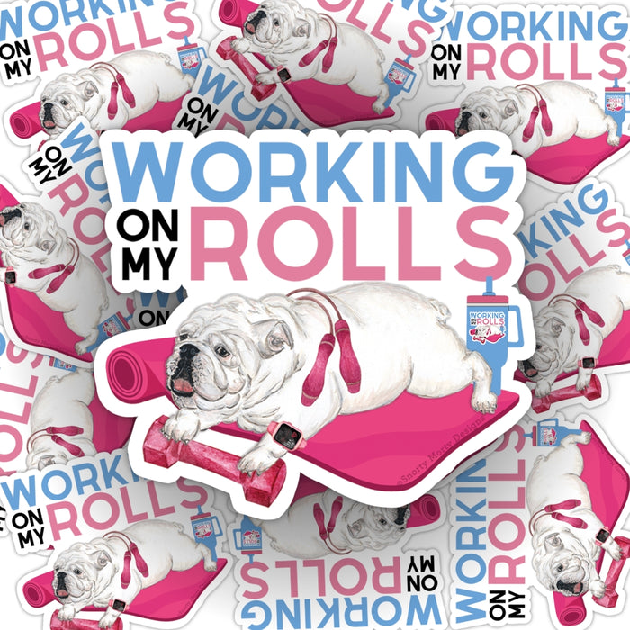 STK-034 Bulldog Workout Sticker - Wholesale