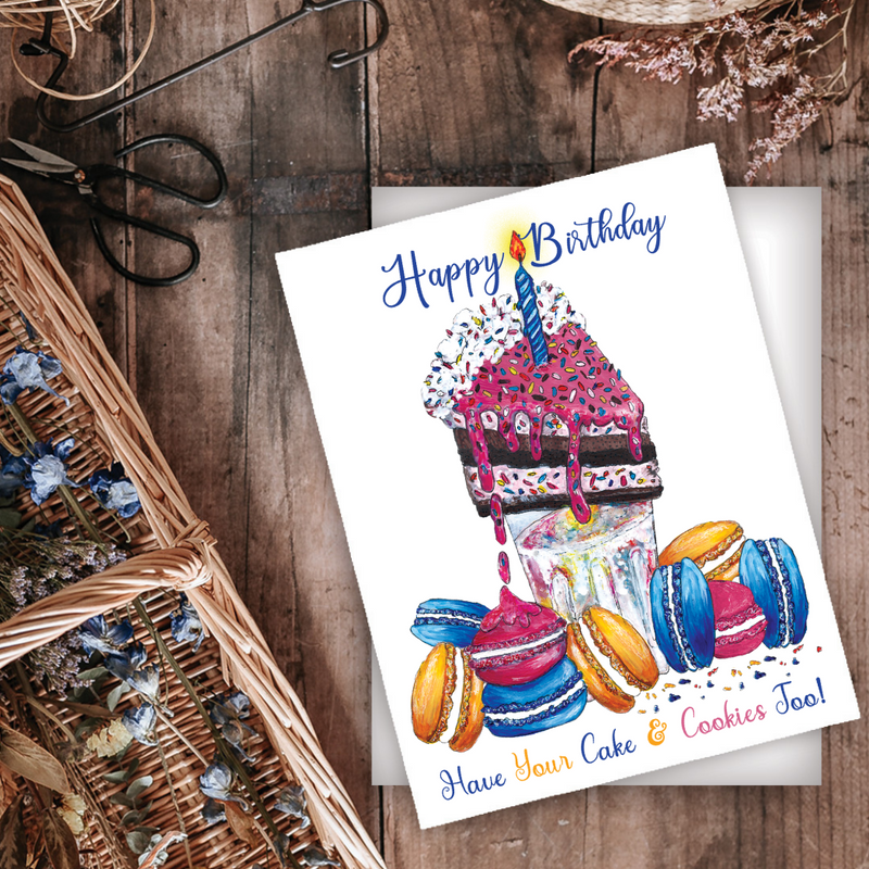 Cake and Cookies Birthday Card