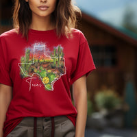 TS-010 Texas Desert Graphic T-Shirt - Wholesale