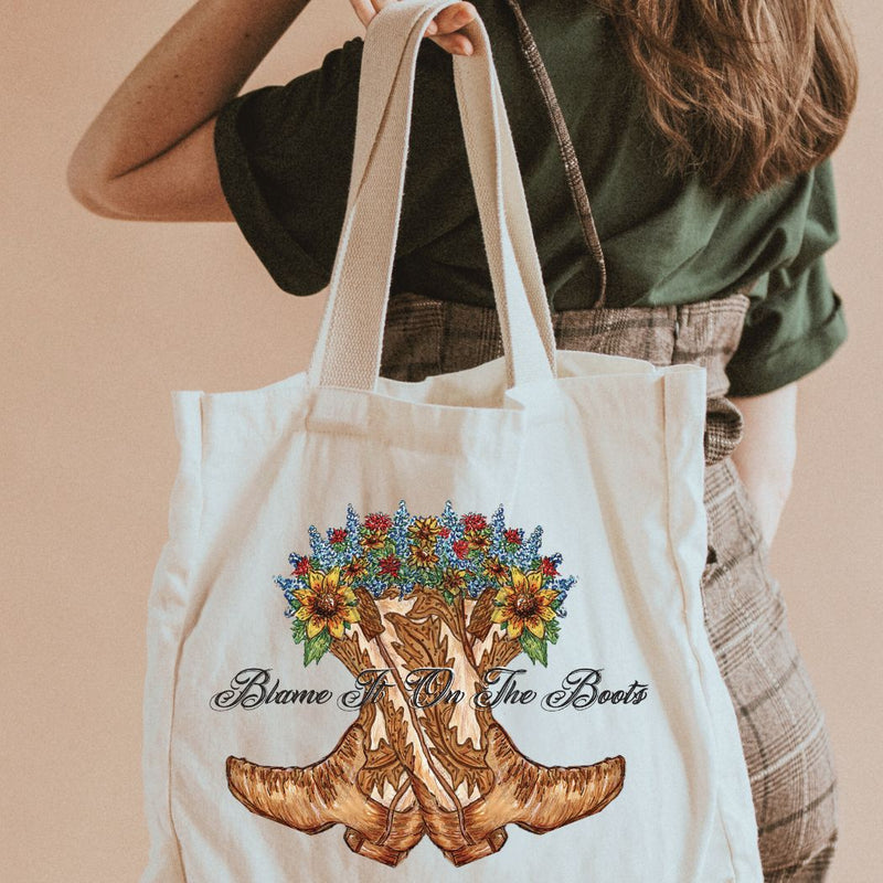 Cowboy Boot Tote Bag