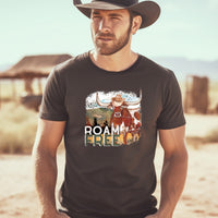 TS-001 Roam Free Longhorn Graphic T-Shirt - Wholesale