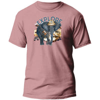 TS-005 Elephant Explorer Graphic T-Shirt - Wholesale