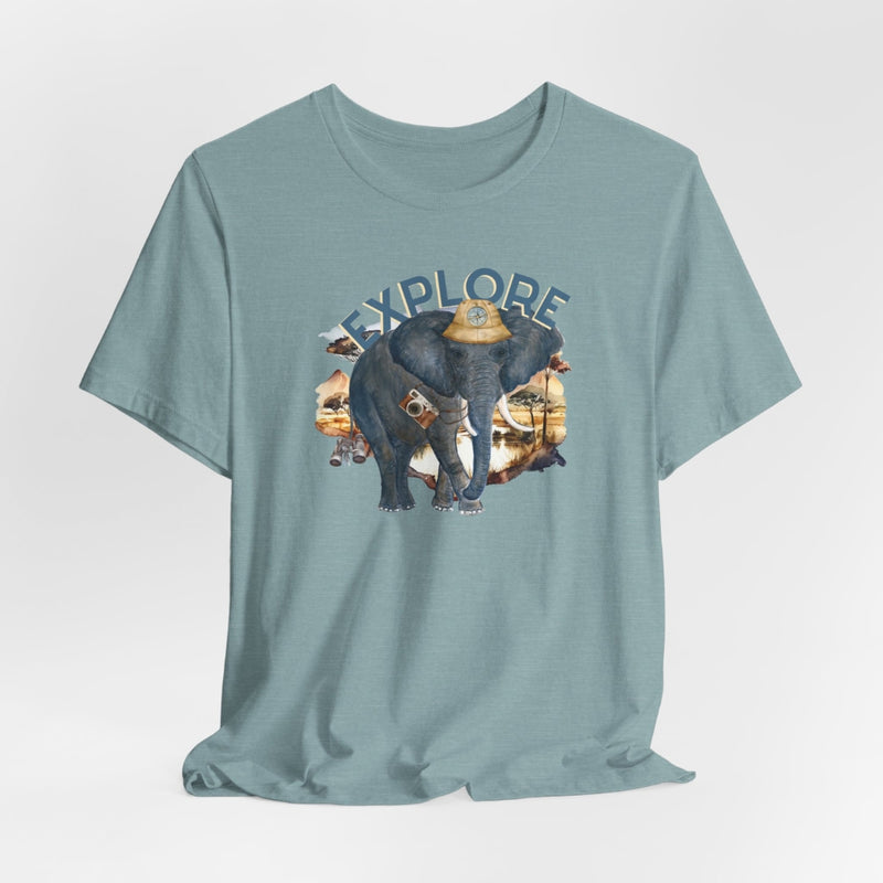 TS-005 Elephant Explorer Graphic T-Shirt - Wholesale