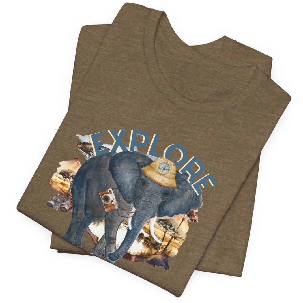 TS-005 Elephant Explorer Graphic T-Shirt - Wholesale