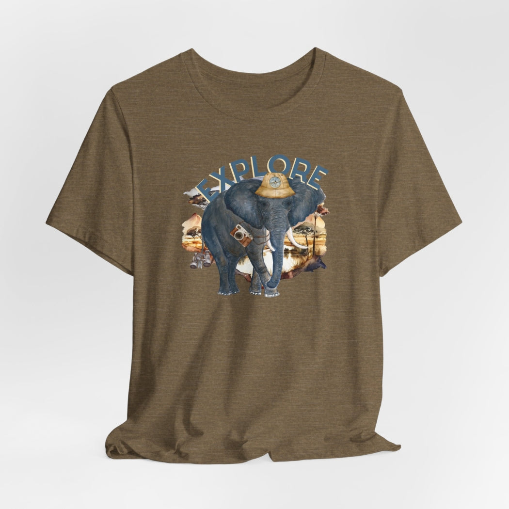 TS-005 Elephant Explorer Graphic T-Shirt - Wholesale