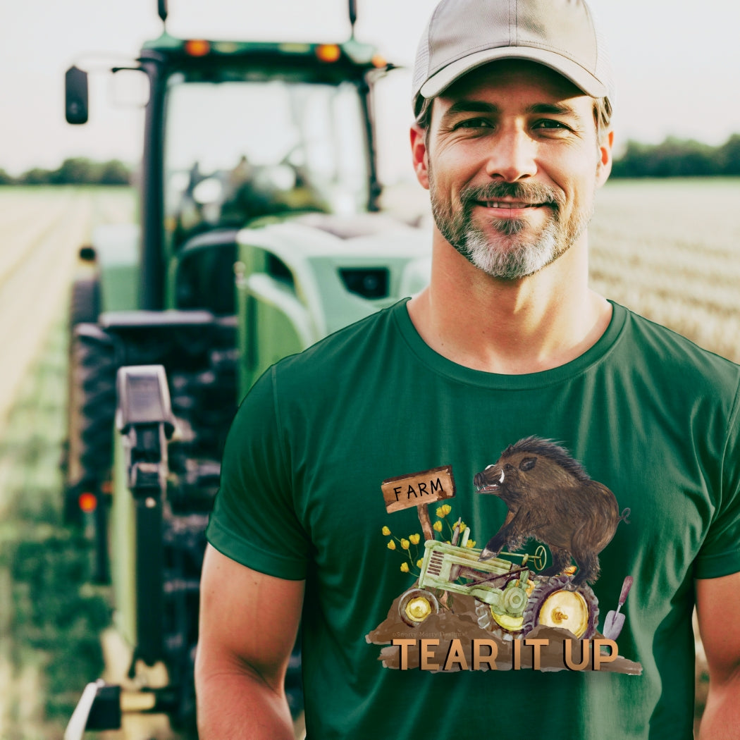 TS-007 Tear It Up Farm Hog Graphic T-Shirt - Wholesale