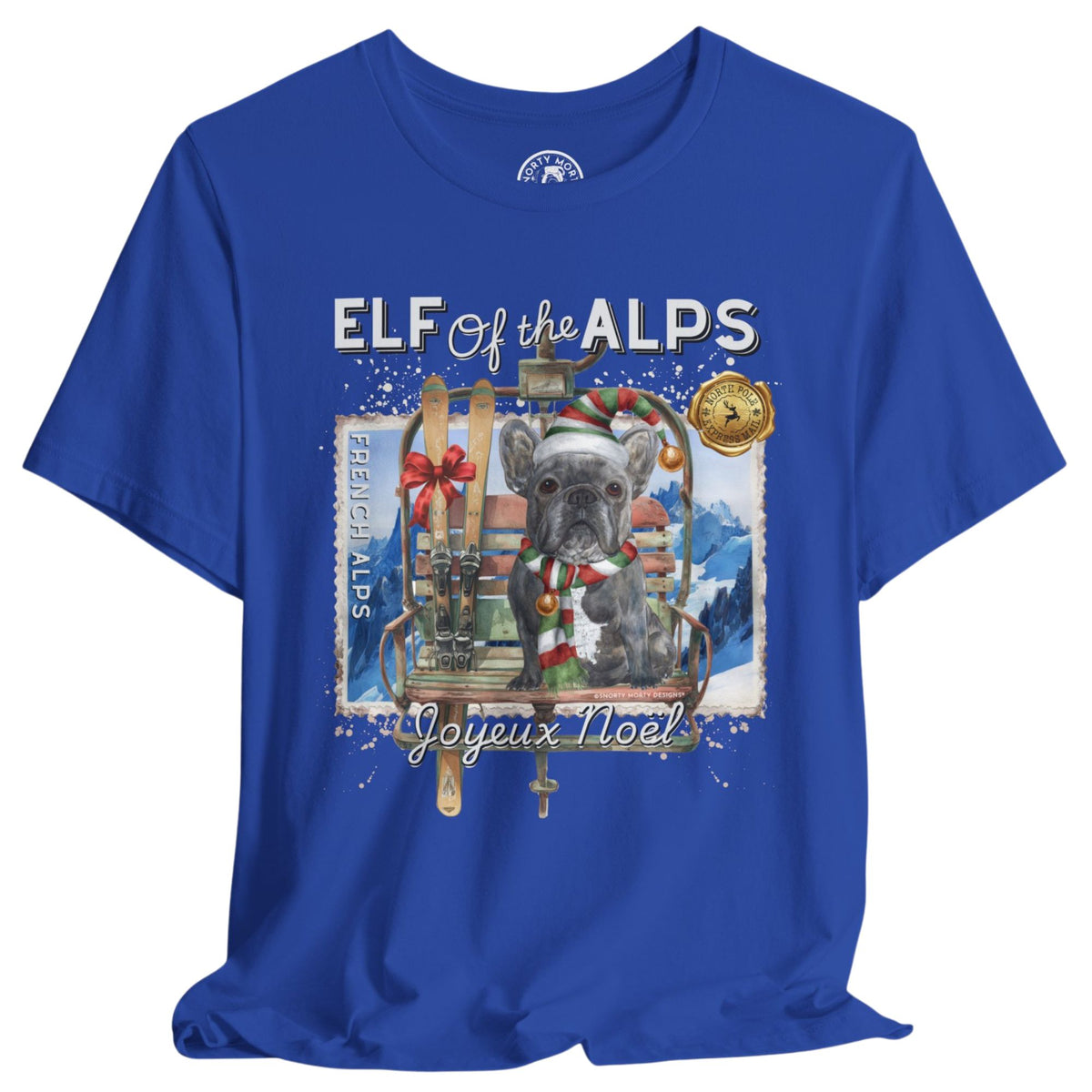 Elf of the Alps – Funny French Bulldog Ski Holiday Shirt
