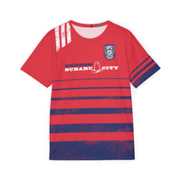 Custom Red & Navy Striped Soccer Jerseys – FC Dallas Inspired