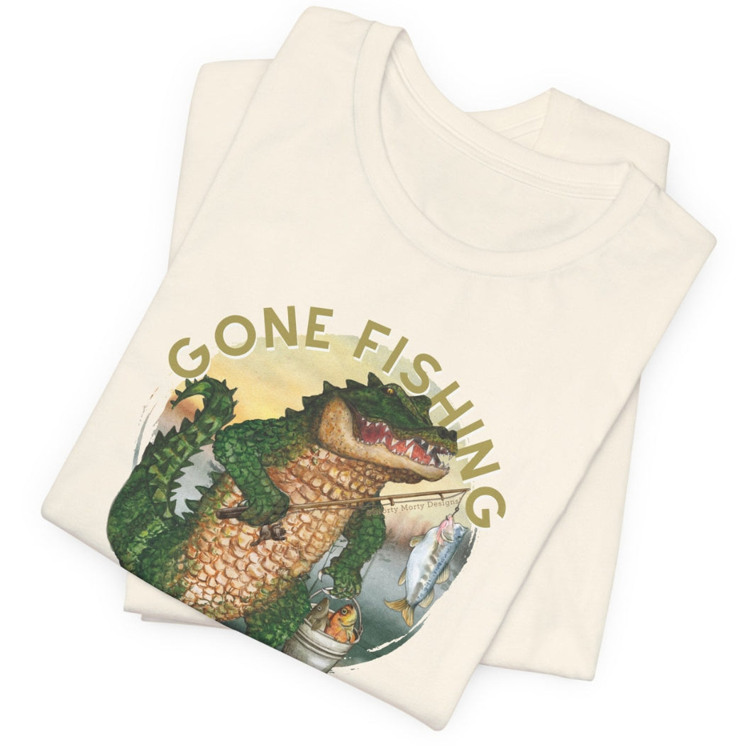 TS-003 Gator Gone Fishing Graphic T-Shirt - Wholesale