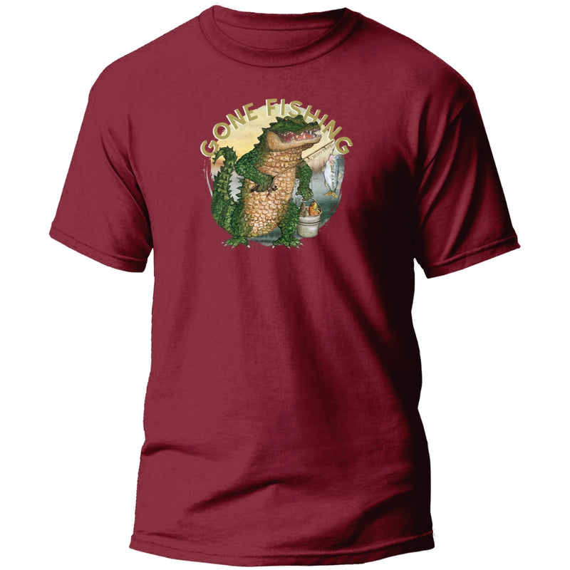 TS-003 Gator Gone Fishing Graphic T-Shirt - Wholesale