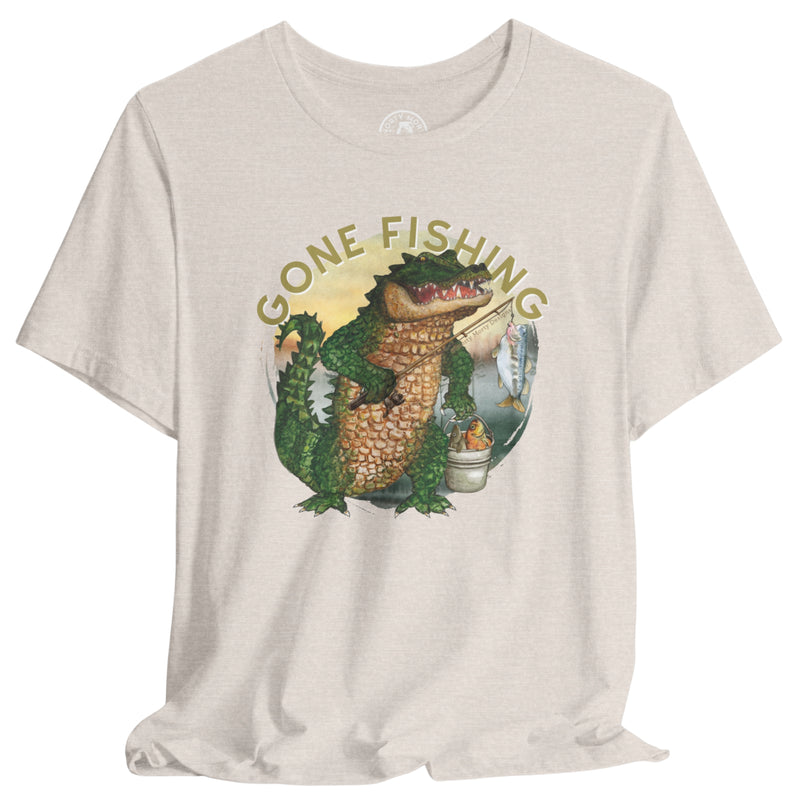 Gator Gone Fishing Shirt – Funny Alligator Nature Tee