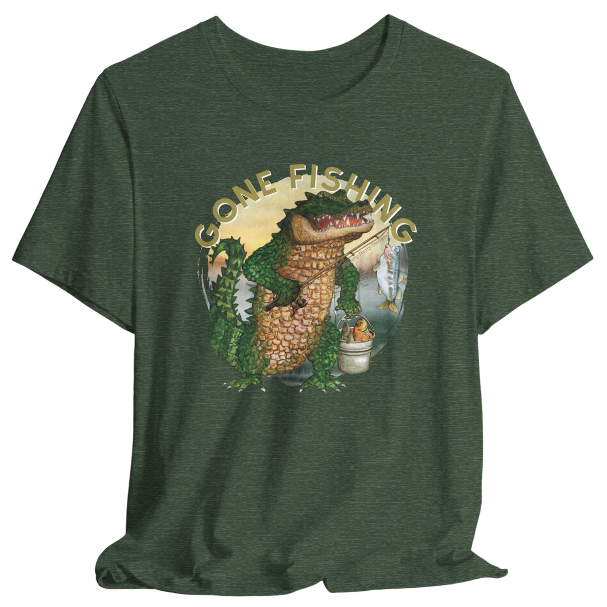 Gator Gone Fishing Shirt – Funny Alligator Nature Tee