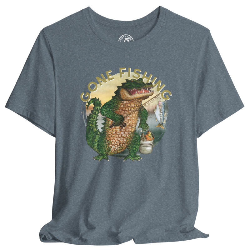 Gator Gone Fishing Shirt – Funny Alligator Nature Tee