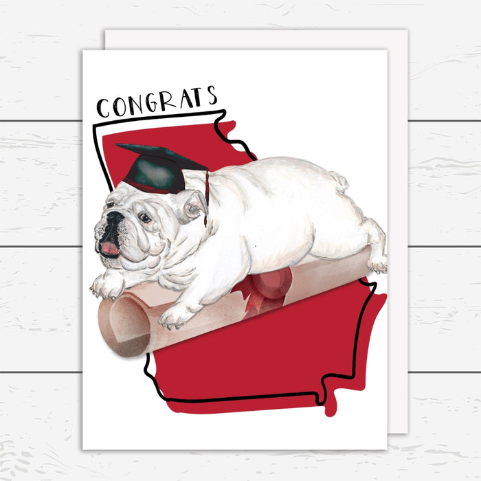Georgia Bulldog Graduation Card