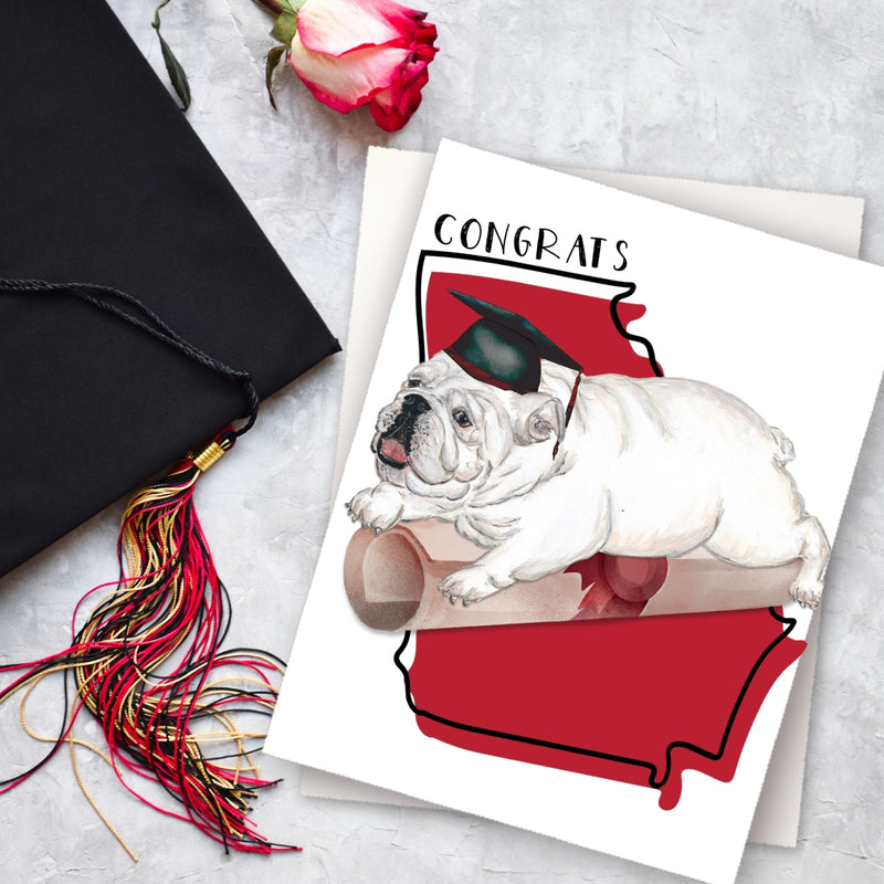 Georgia Bulldog Graduation Card