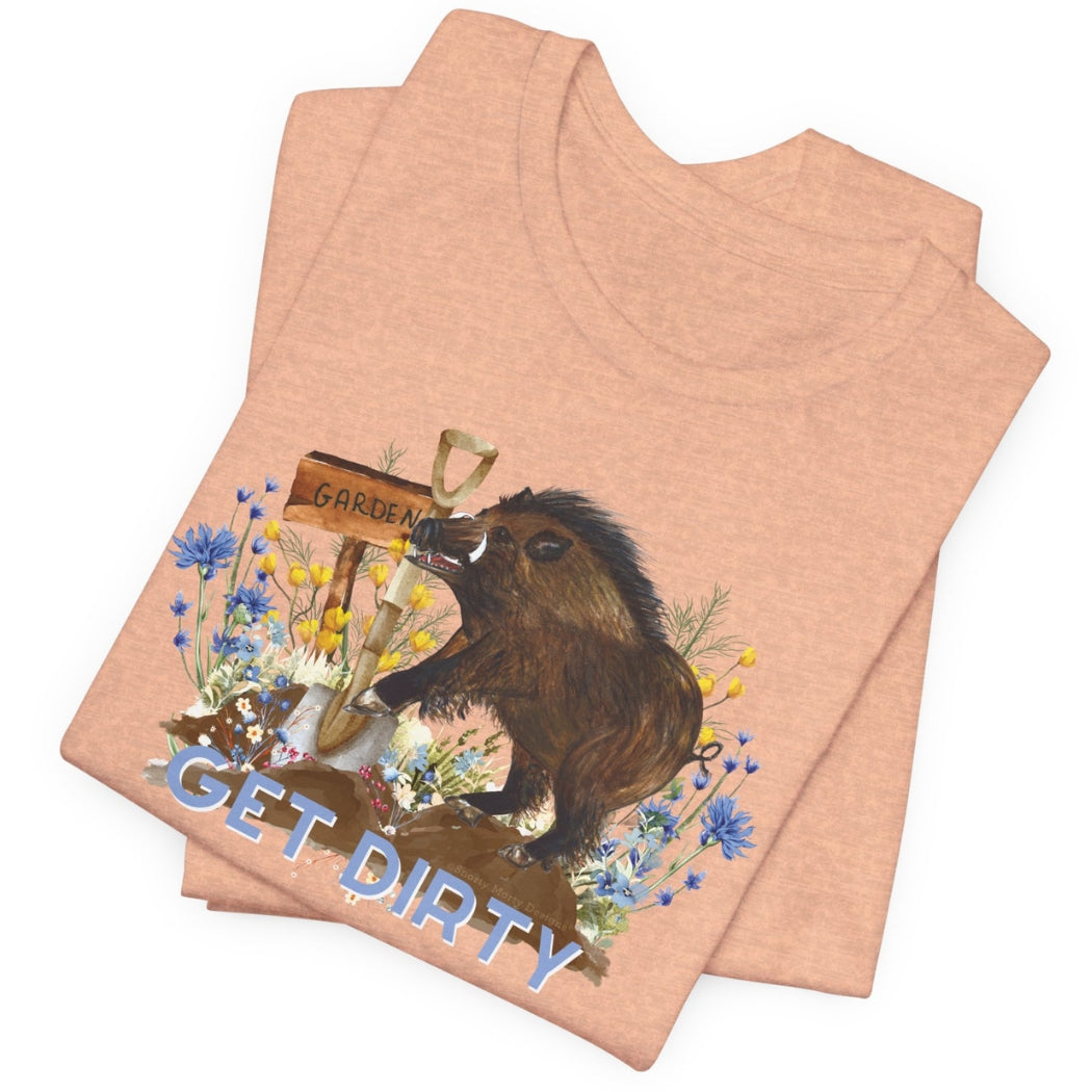 TS-006 Get Dirty Garden Hog Graphic T-Shirt - Wholesale