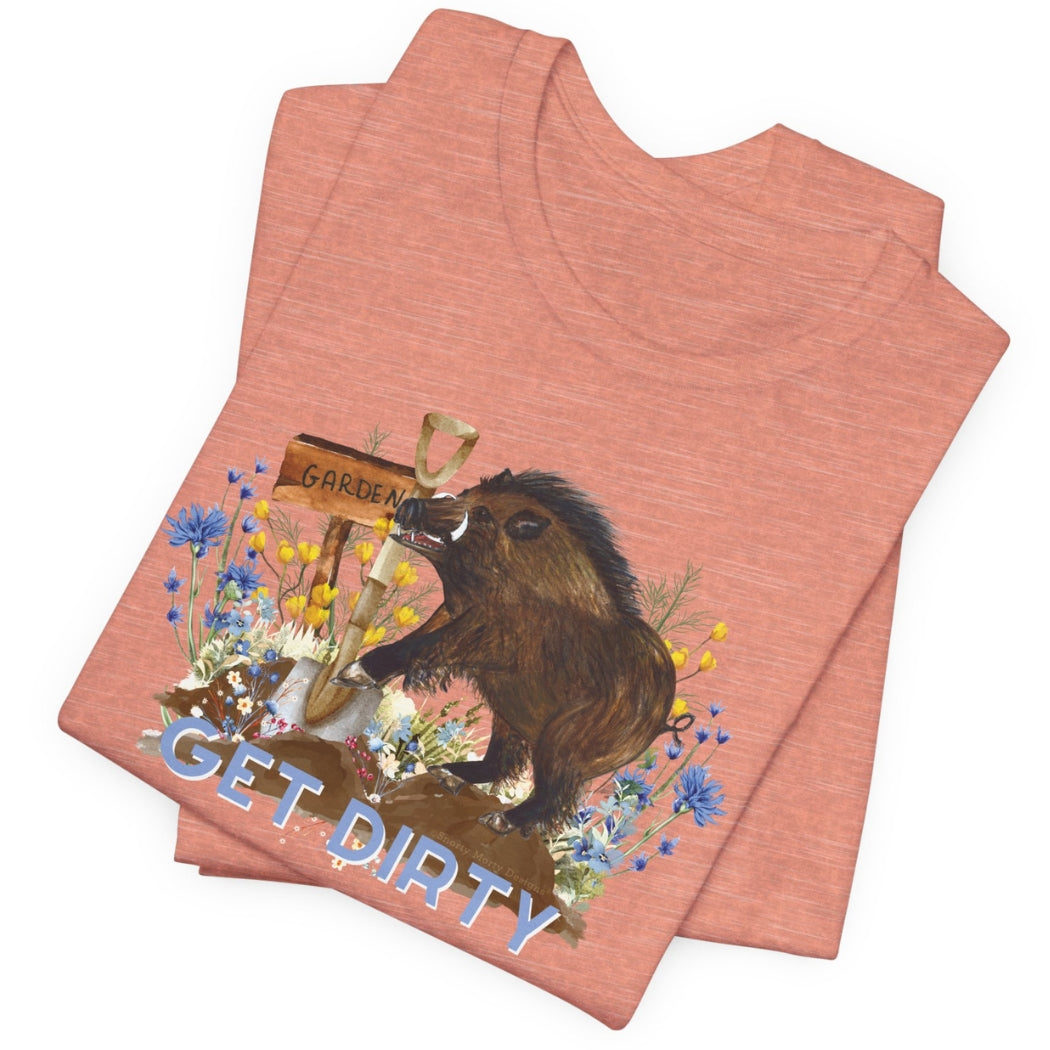 TS-006 Get Dirty Garden Hog Graphic T-Shirt - Wholesale