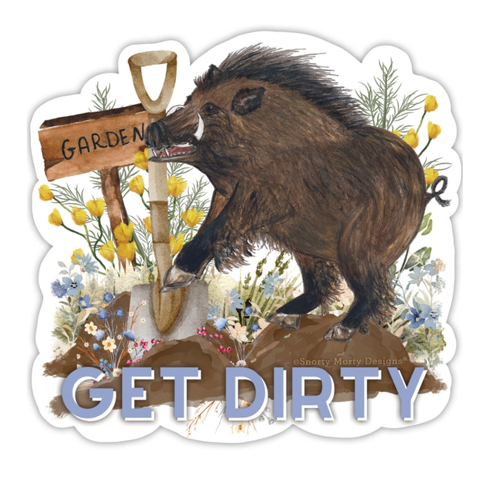 Get Dirty Garden Hog Sticker