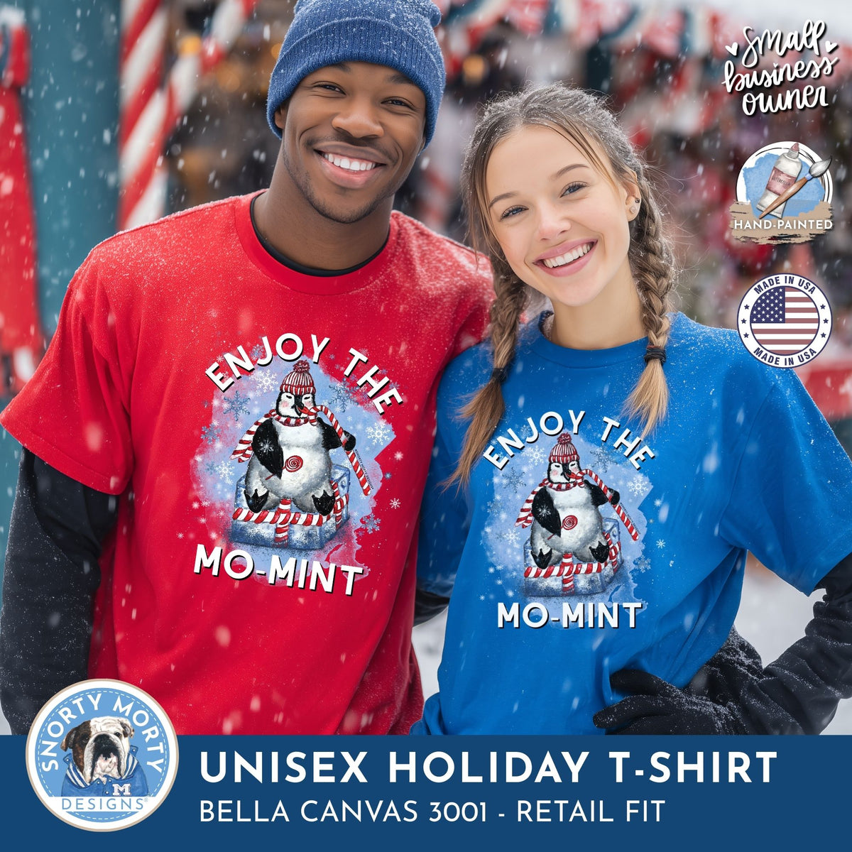 Enjoy the Mo-Mint – Funny Penguin Christmas Shirt
