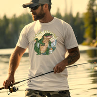 TS-003 Gator Gone Fishing Graphic T-Shirt - Wholesale