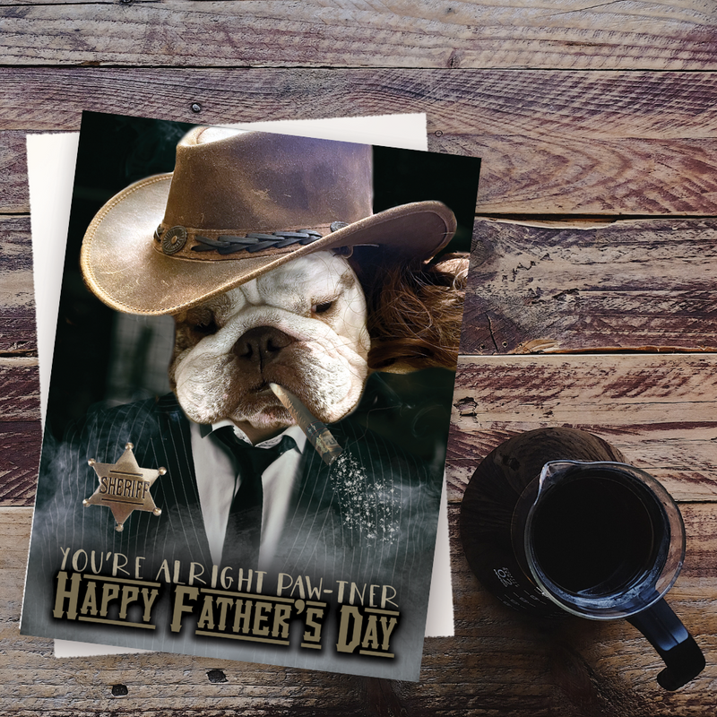 Happy Father's Day Paw-tner Card