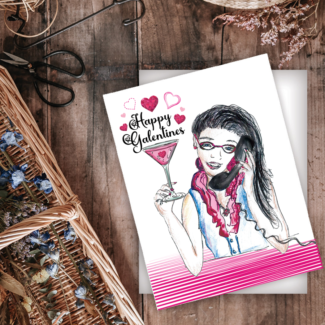 LOV-005 Happy Galentines Card - Wholesale