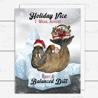 HOL-007 Holiday Walrus Card - Wholesale