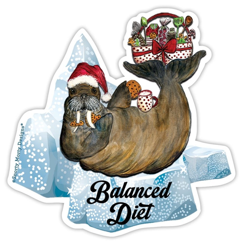 Holiday Walrus Sticker_01