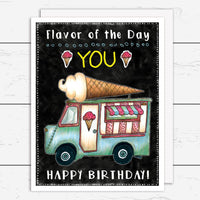Ice Cream Truck Birthday Card